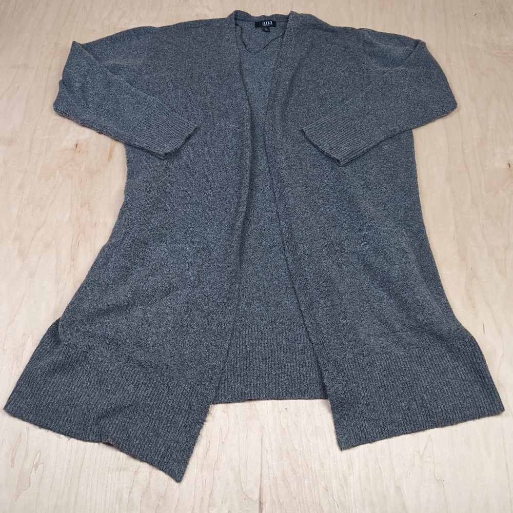 A New Approach, Soft and cozy, Gray, Open Cardigan Women's (XL)
